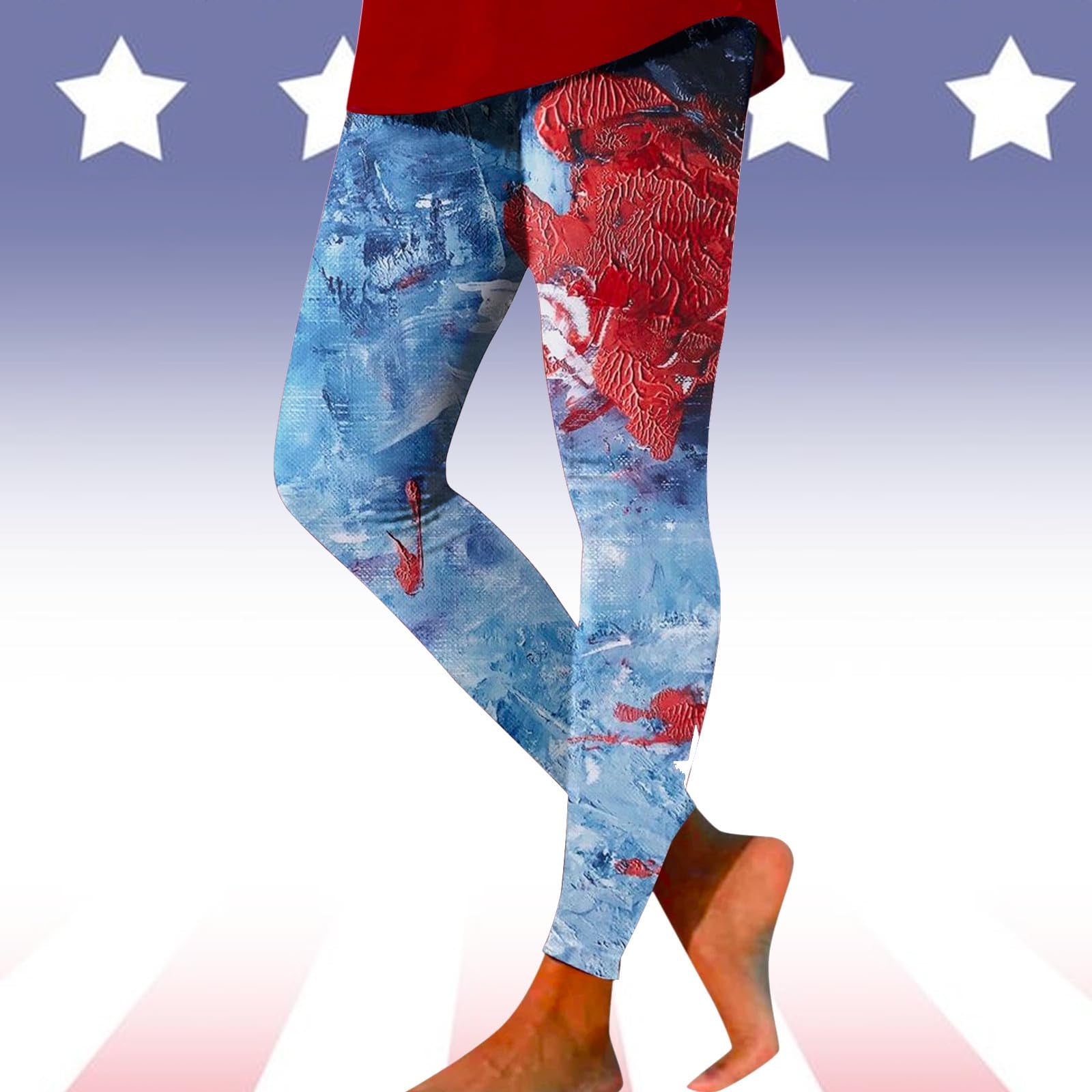 Fashion patriotic workout leggings