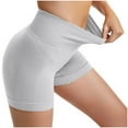 thumbnail image 1 of TrendVibe365 Biker Shorts Women White High Waisted Yoga Leggings Seamless Scrunch Butt Booty Shorts Running Activewear Shapewear Clothing, 1 of 5