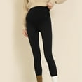 thumbnail image 1 of TrendVibe365 Black Maternity Leggings for Women Plus Size Maternity Pants Elastic Waist Full Length Trouser Curvy Beach Pants for Mother No Compression of the Stomach Solid Yoga XL Casual Clothes, 1 of 7