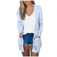 thumbnail image 1 of successthop Cardigan for Women Summer Lightweight Cardigans Long/Short Sleeve Open Front Casual Loose Cover Ups Outerwear Long Cardigans with Pockets Everyday Wear Going Out Cardigan, 1 of 5