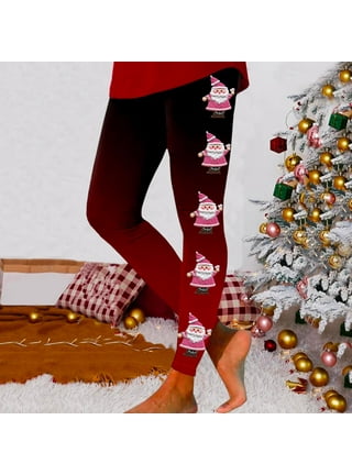 Womens Christmas Leggings Workout Yoga Pants Stretchy Fitness Trouser Xmas  Party