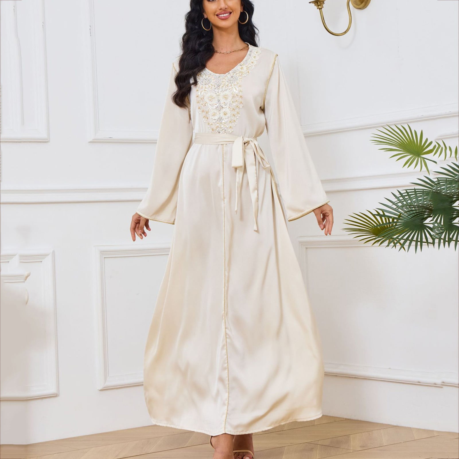 TrendVibe365 Church Dresses for Women Floral Abaya France | Ubuy