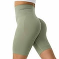 thumbnail image 1 of successthop Compression Athletic Shorts for Women High Waisted Biker Shorts Scrunch Butt Yoga Leggings Exercise Activewear Shapewear Green Clothes, 1 of 2
