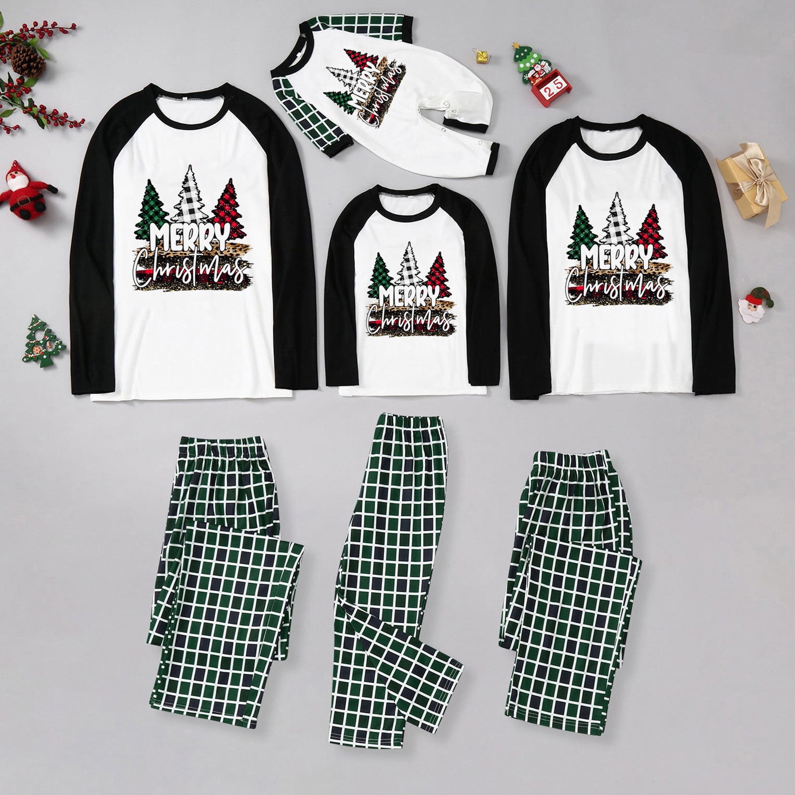 TrendVibe365 Family Christmas Pajamas Matching Sets Christmas Tree Christmas Vacation Pajamas