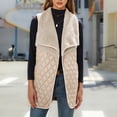 thumbnail image 1 of TrendVibe365 Fleece Vest for Women Tank Jacket without Hood Plain Warm Coats Hip Length Thermal Outwear Fuzzy Sleeveless Winter Clothes Collar Jacket 2023 Soft Comfy Top Beige, 1 of 8