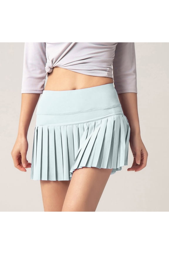 TrendVibe365 Golf Shorts Women Run Tennis Golf Athletic Skirts Running Mid Rise Pleated Skort Shorts Pants with Inner Short Fashion Pull on Elastic Waistband Trousers w Pockets Comfy 2024