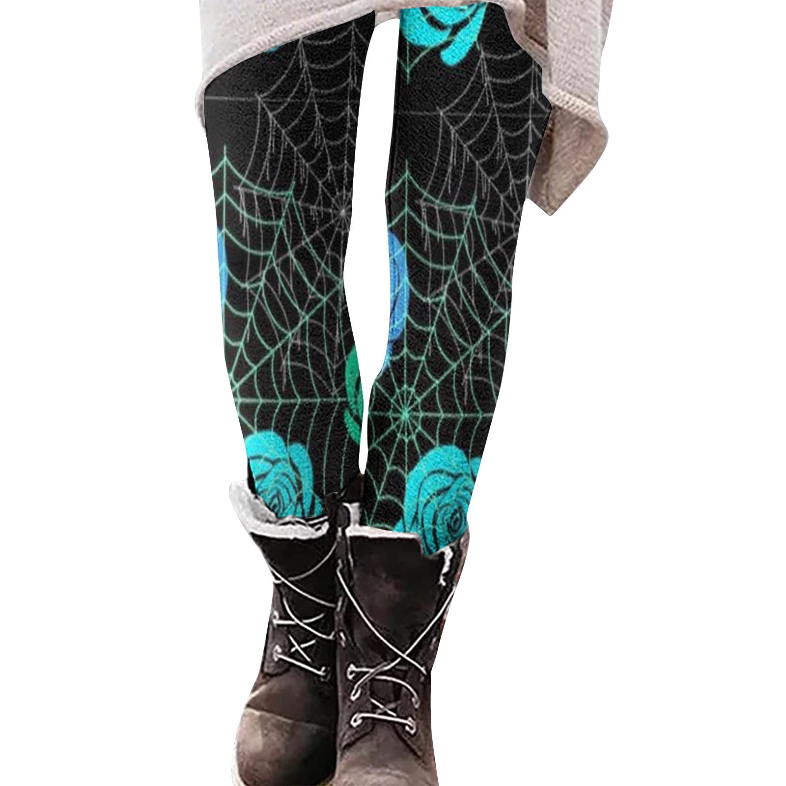 TrendVibe365 Halloween Leggings for Women High Waist Scrunch Butt