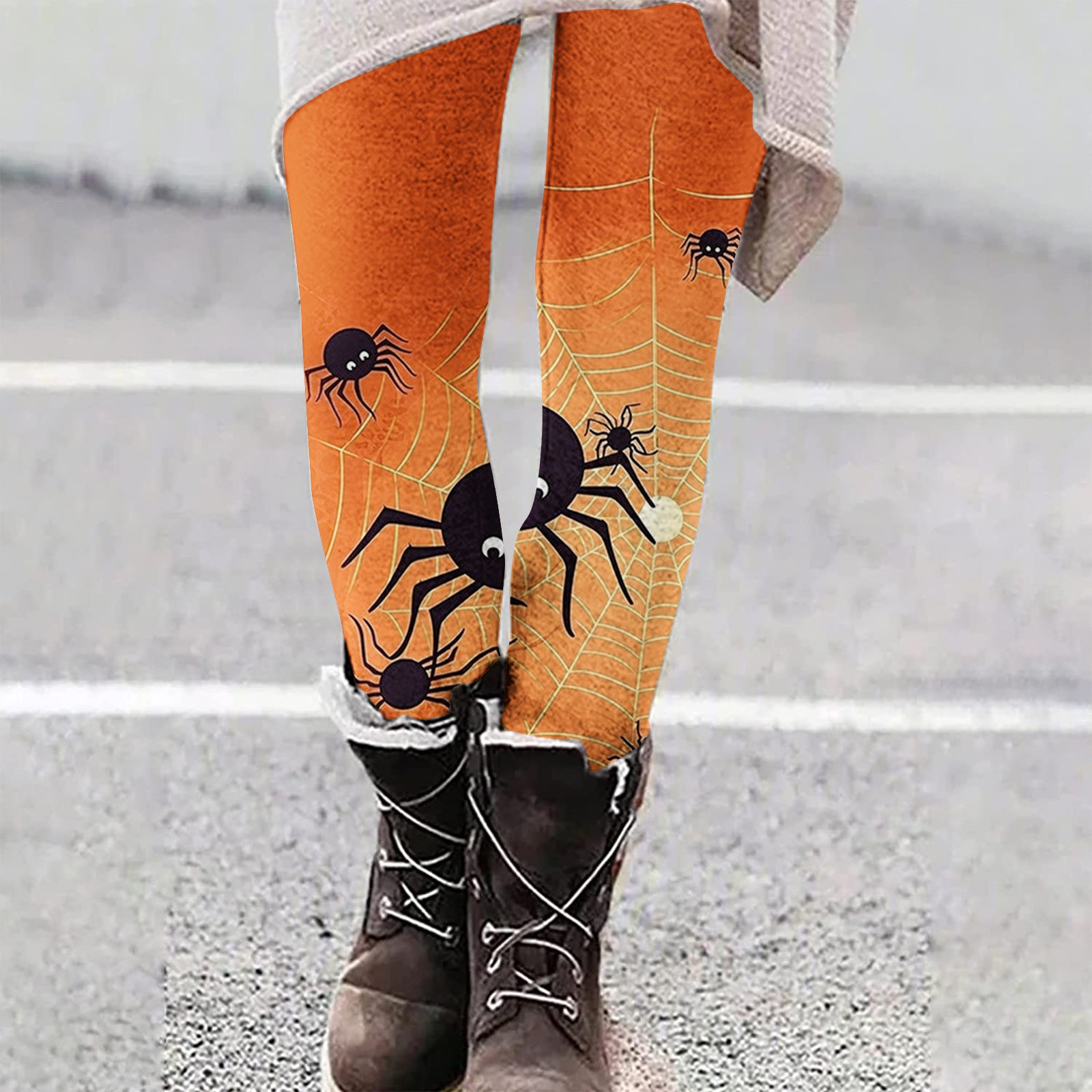 TrendVibe365 Halloween Leggings for Women High Waist Scrunch Butt