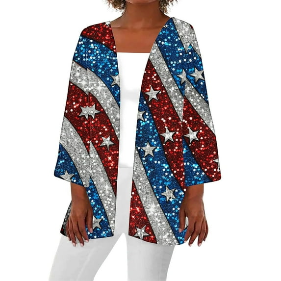 TrendVibe365 Kimono Cardigans for Women Fall Tie Dye Funny Tshirts Loose Fit 3/4 Sleeve Shawl Collar Tops Sexy Clothes Lightweight Everyday Wear Beach Vacation Outfits Going Out Cardigan