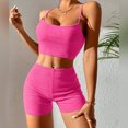 thumbnail image 1 of successthop Lounge Sets for Women 2 Piece Joggers Solid Color Croped Ribbed Knit Bandeau Sleeveless Cami Shirts and Shorts Cosy Loose Fit Pajamas Lounge Set Loungewear Summer Outfits, 1 of 6