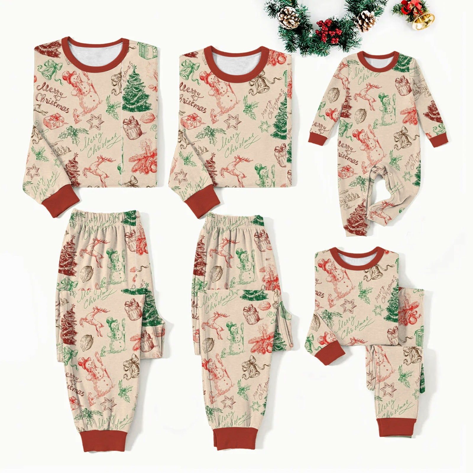 TrendVibe365 Matching Family Christmas Pajamas Christmas Tree Christmas