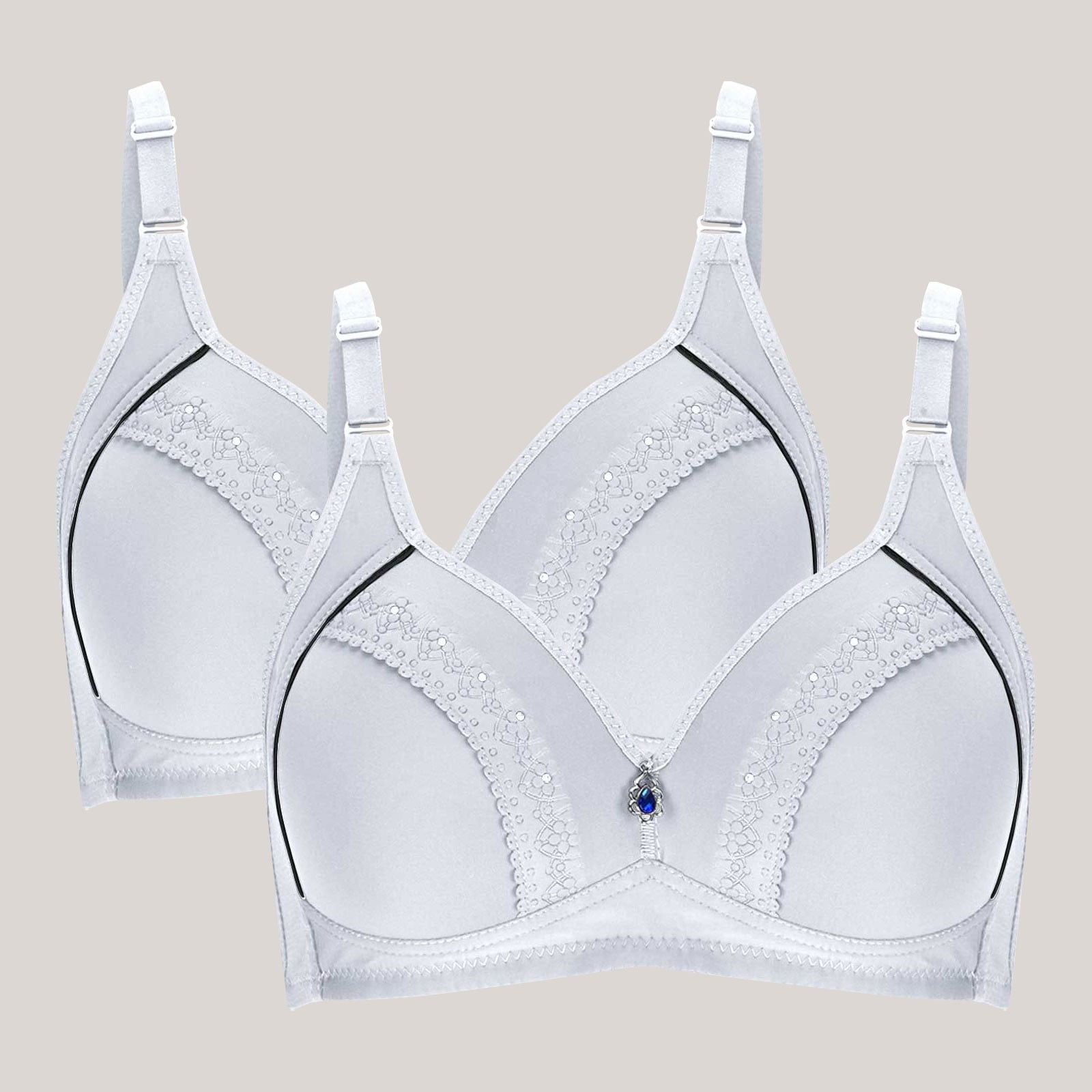 TrendVibe365 Multipack Wireless Bras for Women Full Coverage Push up ...