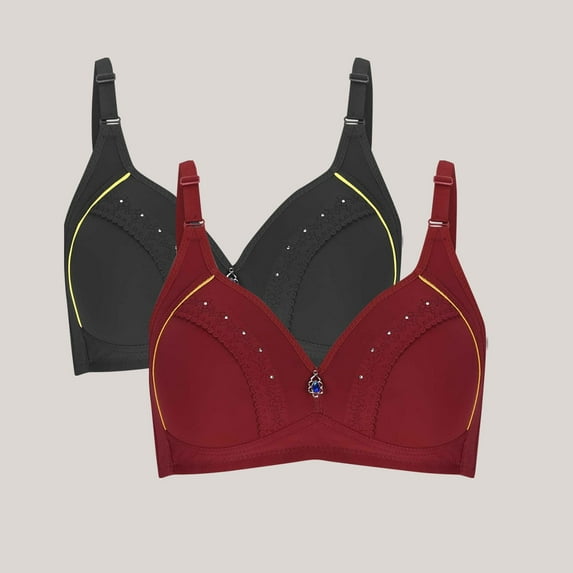 TrendVibe365 Multipack Women's Push up Bras No Underwire Wirefree Full Coverage Bra Lingerie