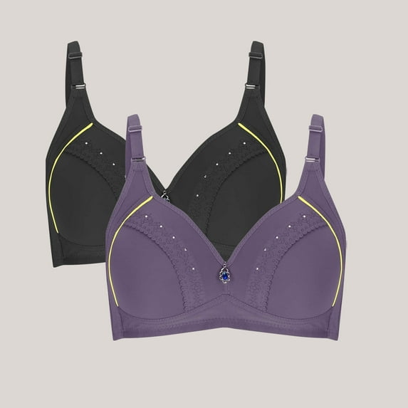 successthop Multipack Womens Plus Size Wireless Bras Push up Soft Bra Cute Comfy Bralette Lingerie