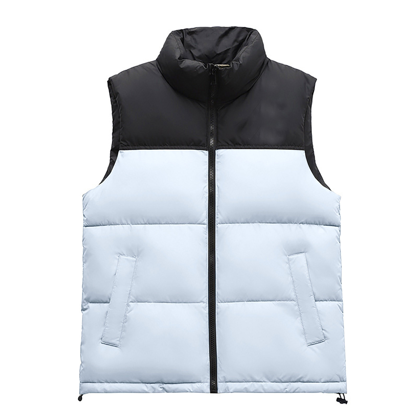TrendVibe365 Packable Puffer Jacket Women White Sleeveless Down Jacket