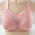 thumbnail image 1 of TrendVibe365 Padded Push up Bras for Women Plus Size Cotton Mesh No Underwire Push up Bralette Padded Adjustable Strap Corset Bra Full Coverage Crop Cami Top Comfortable Underwear Pink 85, 1 of 4