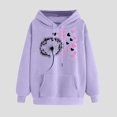 thumbnail image 1 of successthop Pink Graphic Hoodies for Women with Hood Valentines Day Clothes Long Sleeve Polyester with Pockets Casual Love Heart Printed Lover Gift Blouse Tops for Valentines Gifts 2XL, 1 of 4