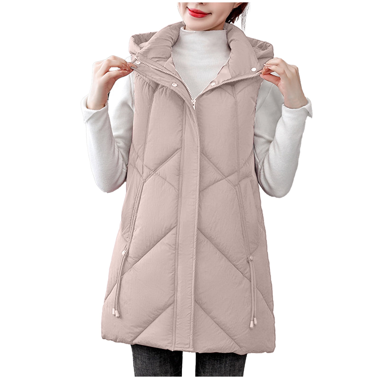 successthop Puffer Vest Jacket Women Sleeveless Down Jacket No