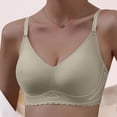 thumbnail image 1 of successthop Push up Bras for Women Scalloped No Underwire Push up Underoutfit Bralettes Padded Adjustable Strap Corset Bra Full Coverage Crop Cami Top Comfort Shapewear Brown XL, 1 of 5