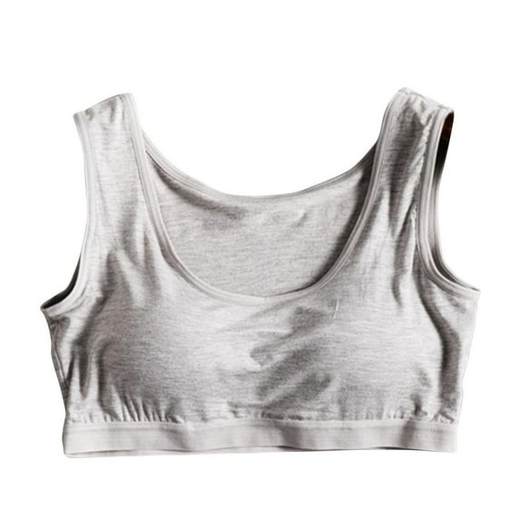 successthop Push up Sports Bras for Women No Underwire Push up Seamless Bralette Padded Full Back Coverage Wide Strap Support Full Coverage Crop Tank Top Cute Underwear Gray XL