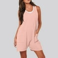 thumbnail image 1 of successthop Rompers for Women Dressy Pink Pants Solid V Neck Dressy Jumpsuits Tank Shorts Sleeveless Overalls with Pockets Clothes People Lookalikes, 1 of 7