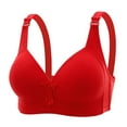 thumbnail image 1 of TrendVibe365 Sexy Bras for Women Wireless Push up Bralettes Padded Triangle Adjustable Strap Bustier Full Coverage Crop Cami Top Comfort Shapewear Red L, 1 of 8