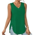 thumbnail image 1 of TrendVibe365 Summer Tank Tops for Women Tunic Plain Split Curvy Hem Shirts Sleeveless Tees Blouse V Neck Tshirts Loose Fit Pullovers Outfits, 1 of 6