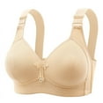 thumbnail image 1 of TrendVibe365 No Underwire Bras for Women Wireless Push up Bralette Padded Triangle Adjustable Strap Bustier Full Coverage Crop Cami Top Cute Lingerie Nude S, 1 of 4