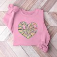 thumbnail image 1 of TrendVibe365 Valentines Day Clothes Sweatshirts for Women Graphic Long Sleeve Crew Neck Polyester No Hood Casual Love Heart Printed Lover Gift Blouse Tops for Valentines Gifts Pink M, 1 of 3