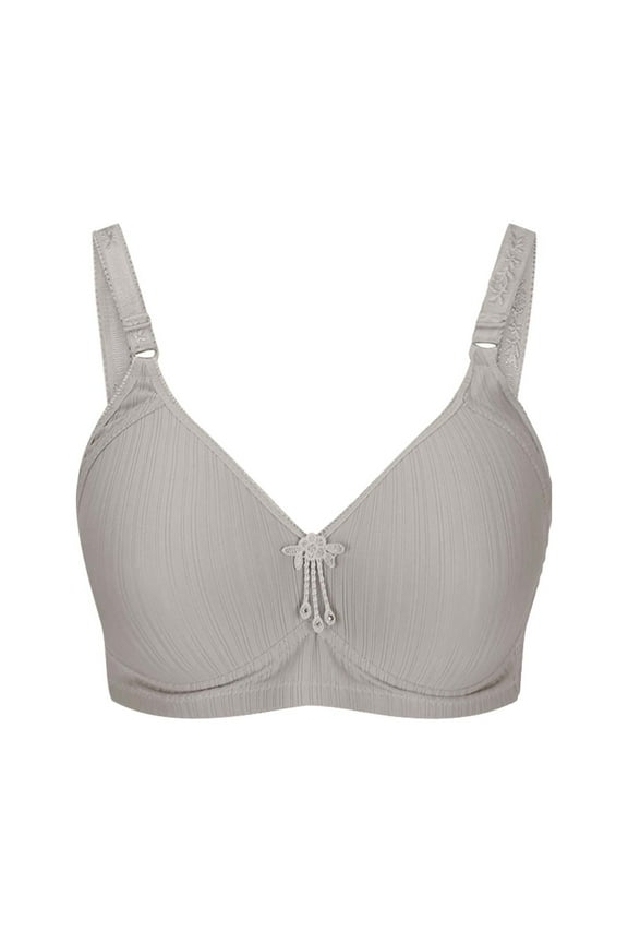 TrendVibe365 Wireless Bras for Women Plus Size Gray 48 No Underwire Push Up Everyday Bra Solid V Neck Daily Bra Breathable Spaghetti Straps Basic Bralette Full Coverage Soft Bras Lingerie