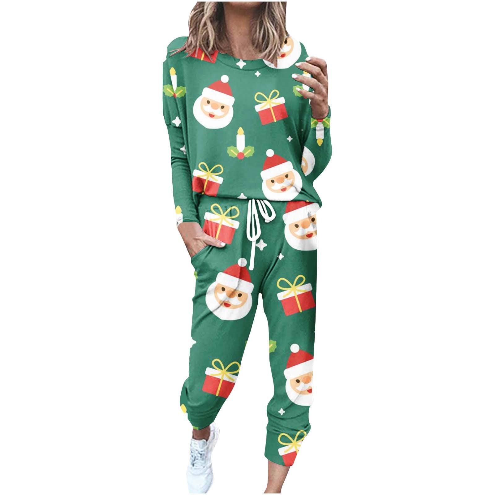 TrendVibe365 Women's Christmas Suit Jacket 2 Piece Fall Sets for Women