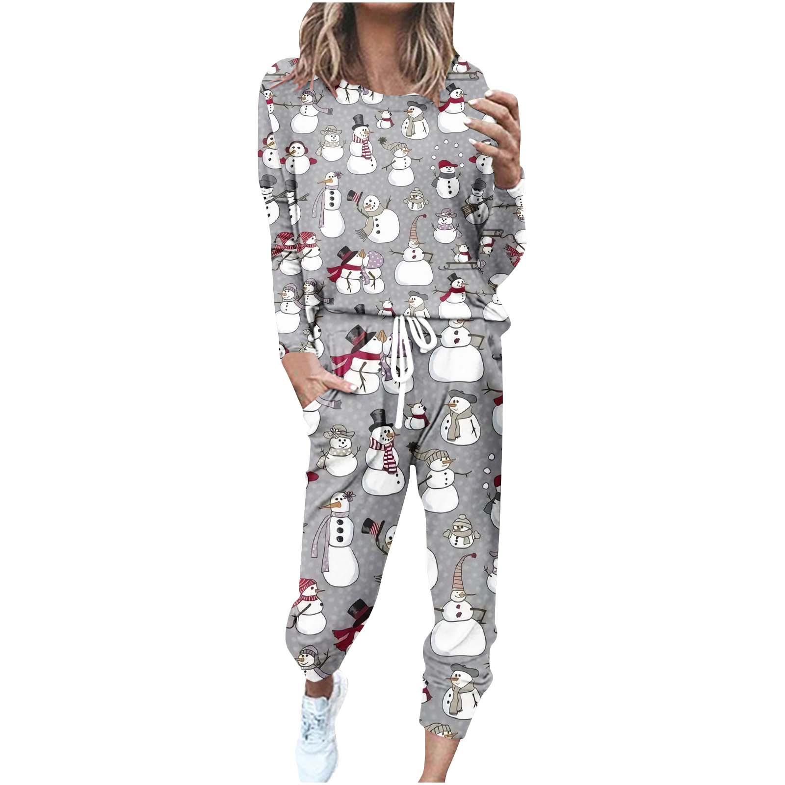 TrendVibe365 Women's Christmas Suit Jacket Christmas Tracksuit Set