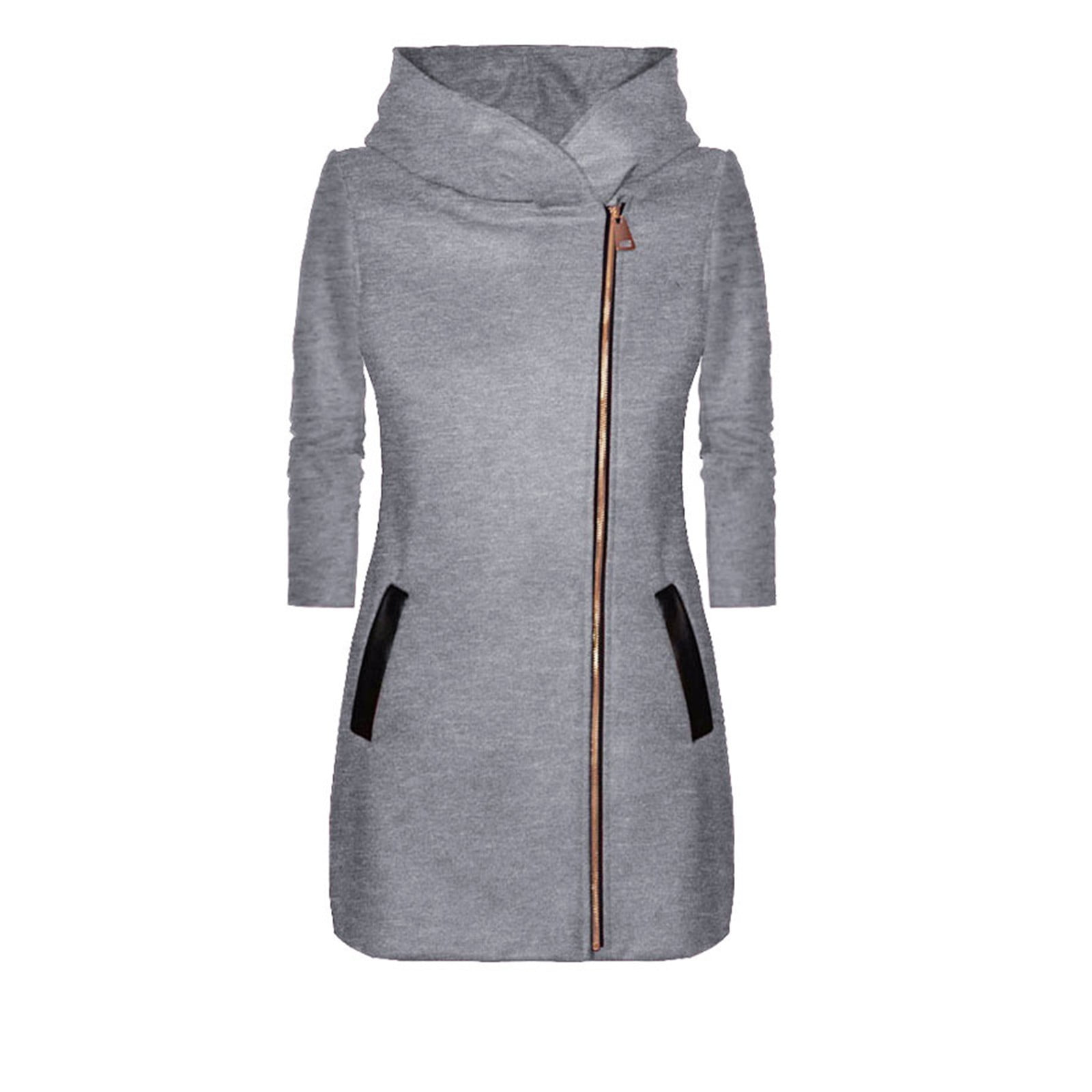 TrendVibe365 Women's Coat Zipper Women Coats Winter Warm Winter Long