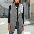 thumbnail image 1 of TrendVibe365 Women's Fleece Jackets & Coats Tank Jacket No Hood Solid Warm Coats Tunic Thermal Outwear Fuzzy Sleeveless Winter Clothes Collar Jacket 2023 Soft Comfy Top Gray, 1 of 8