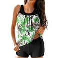 thumbnail image 1 of TrendVibe365 Womens Bathing Suits Tankini Green 2 Piece Swimsuits Boyfriend Shorts Tank Floral Swimwear Beachwear XL, 1 of 4