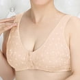 thumbnail image 1 of TrendVibe365 Womens Bra Brown 40 Wirefree Push Up Everyday Bralette Solid V Neck Daily Bralette Breathable Wide Strap Basic Bra Beauty Causal Bras Lingerie, 1 of 8