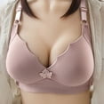 thumbnail image 1 of successthop Womens Bra Plus Size Wireless Push up Bralette Padded Triangle Adjustable Strap Bustier Full Coverage Crop Cami Top Comfy Underwear Purple 85, 1 of 4