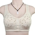 thumbnail image 1 of TrendVibe365 Womens Bras No Wire Plus Size Brown 44 Button Front No Underwire Push Up Everyday Bralette Floral U Neck Daily Bralette Breathable Wide Strap Basic Bra Comfortable Cozy Bras Lingerie, 1 of 3