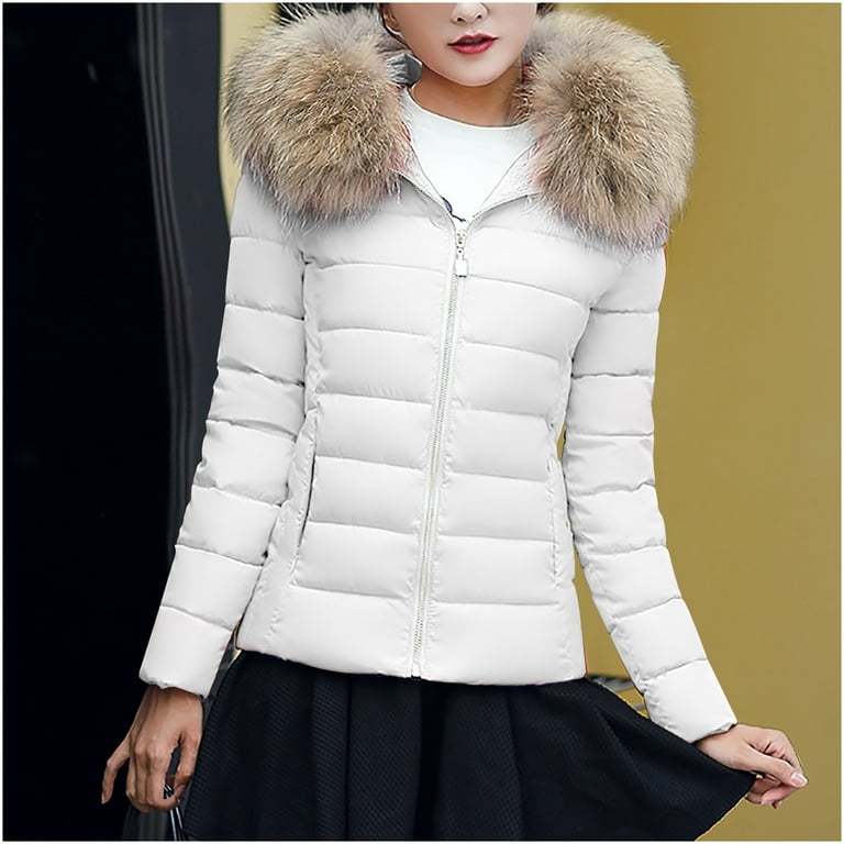 Stay Warm and Fashionable. Women Wear Furry Coats. Winter