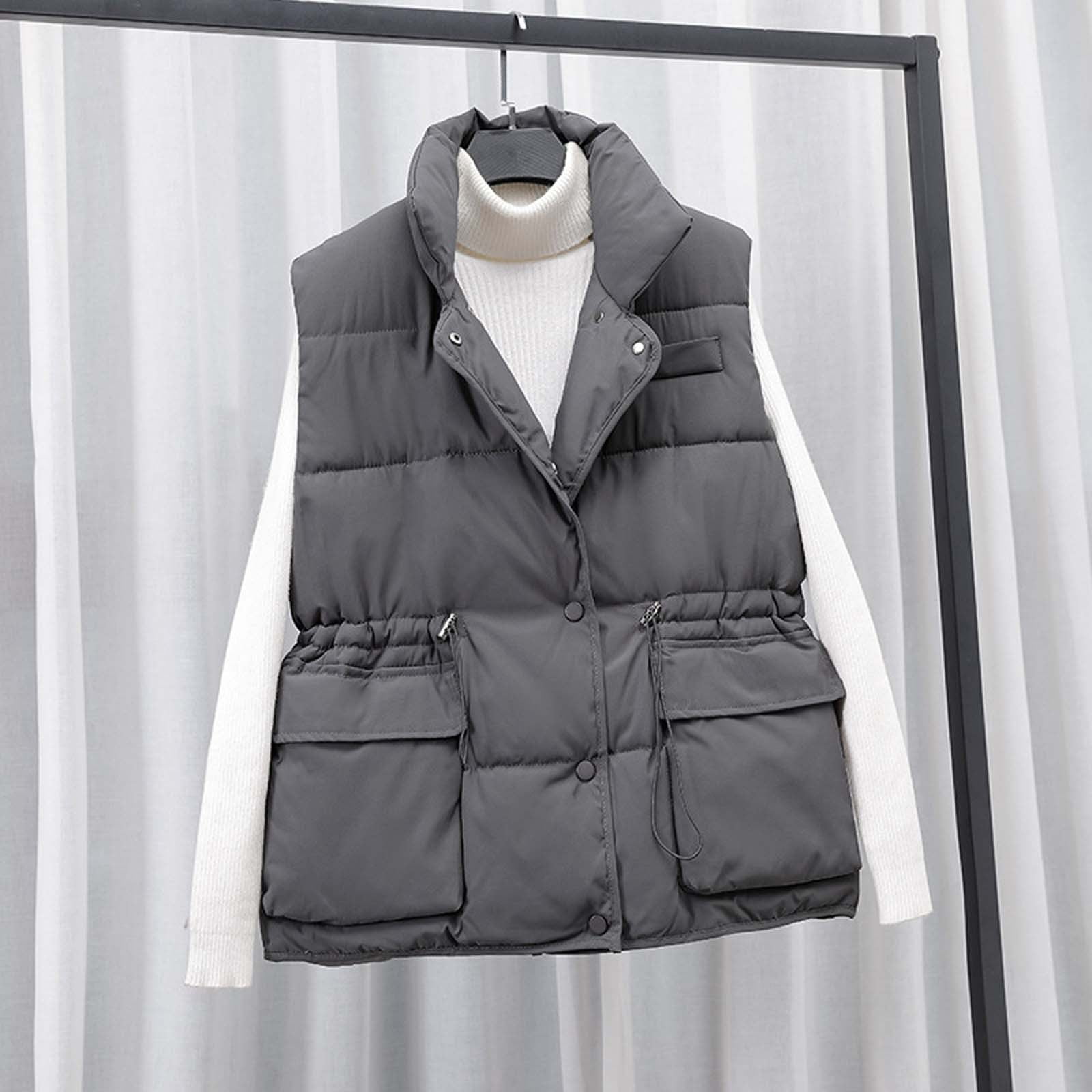 TrendVibe365 Womens Packable Puffer Jacket Sleeveless Down Jacket