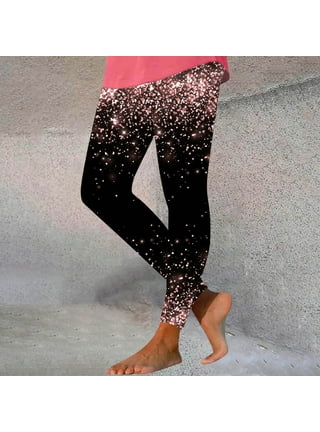 Custom Bling Black Yoga Pants Personalized Glitter Leggings for