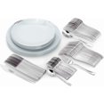 thumbnail image 1 of Trendables Disposable Plate Set with Cutlery - Sage Silverware Set Includes 40 Plastic Plates, Forks, Spoons, Knives and Dessert Spoons, 1 of 7