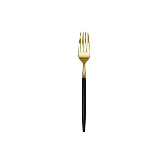 Trendables Two Tone Black / Gold Plastic Forks Wedding Cutlery 20pcs.