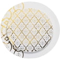 thumbnail image 1 of Trendables™ Wedding Plate Combo Plastic Dinner Plates , Includes 20 Premium Disposable 10" Main Course Plates, 20 Salad/Dessert 8" Plates, Food Grade Plastic Dinner Plates - Moroccan Design, 1 of 6