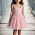thumbnail image 1 of Trendfront Baby Girls Mesh Layered Sequins Sparkle Decor Ball Gown Tutu Dress Mini Sleeveless Square Neck Birthday Party Daily Wear, 1 of 8
