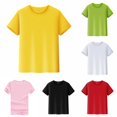 thumbnail image 1 of Trendfront Boys Back To School Crewneck T Shirts Short Sleeve Solid Color Casual Basic Top For Classroom And Everyday Outfits, 1 of 4