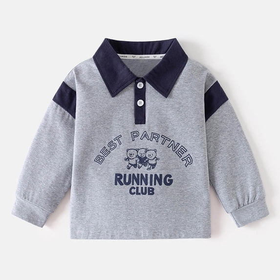 Trendfront Boys Crewneck Sweatshirts Long Sleeve Cartoon Colorblock Letter Graphic Casual Weekend Outfit Pullover Tops