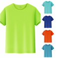 thumbnail image 1 of Trendfront Boys Solid Color T Shirts Crewneck Short Sleeve Classic Regular Fit Basic Tee Tops For Back To School Classroom Outfits, 1 of 8