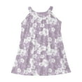 thumbnail image 1 of Trendfront Girls Beach Dress Crew Neck Sleeveless Tropical Palm Tree Floral Print Cami Strap Cotton Summer Sundress Wear, 1 of 4