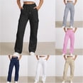 thumbnail image 1 of Trendfront Girls Cargo Pants Elastic Waist Drawstring Sweatpants Comfortable Utility Style Performance Kids Long Trousers Age 3-14Y, 1 of 6